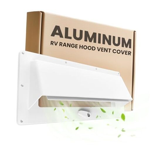 Aluminum RV Range Hood Vent Cover - Complete Kit with Waterproof Butyl White gallery