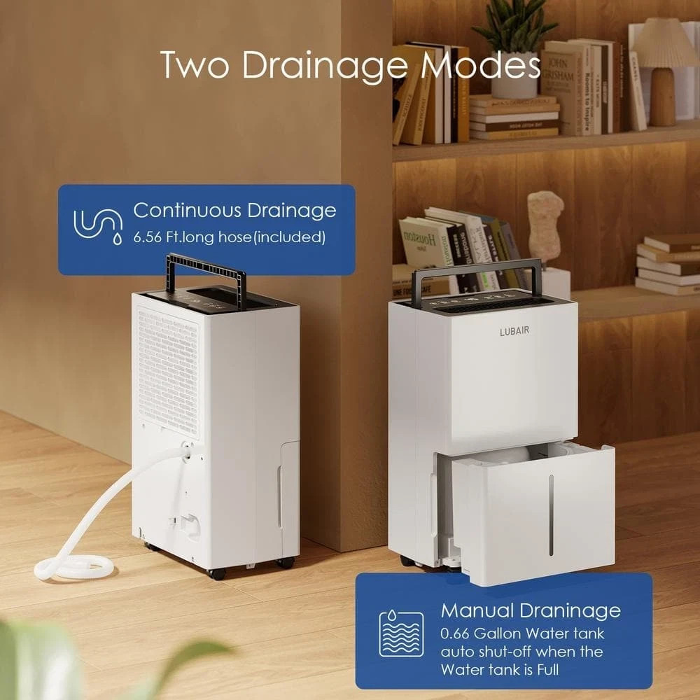 52 Pt. 4500 sq. ft. Large Home Dehumidifier with Drain and Water Tank,Indoor gallery