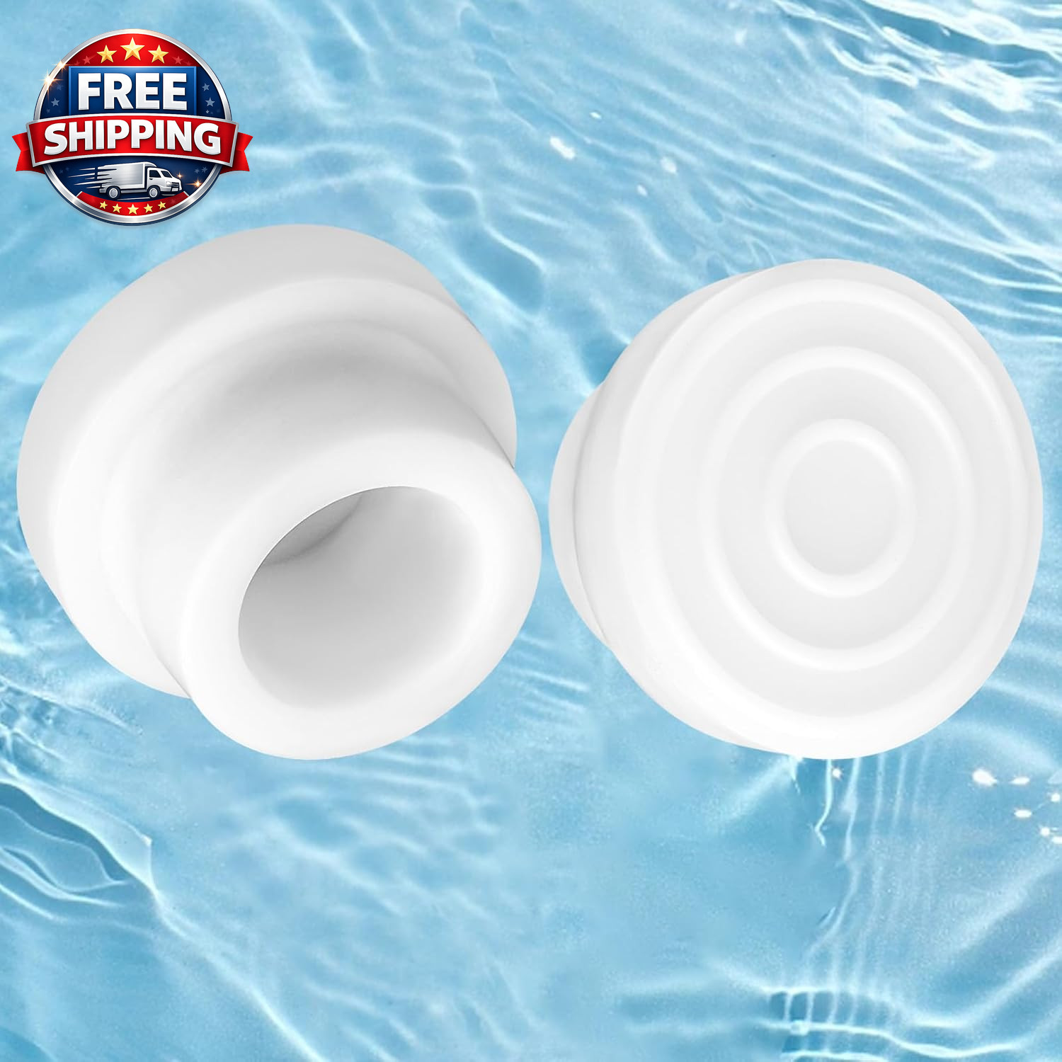 Pool Ladder Bumpers for Inground Pools - 2 Pack Rubber Steps inside Plug Caps Fi gallery
