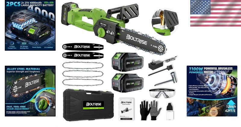 Battery Powered Chainsaw with Power Display, 180 Min Runtime* gallery