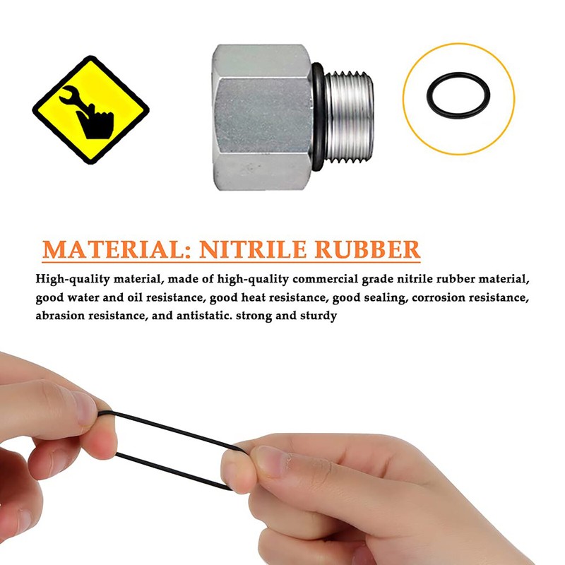 100-Pack Rubber Watch Case Back O Ring Round Gasket 3mm-63mm (1mm Thick) NBR 70 gallery