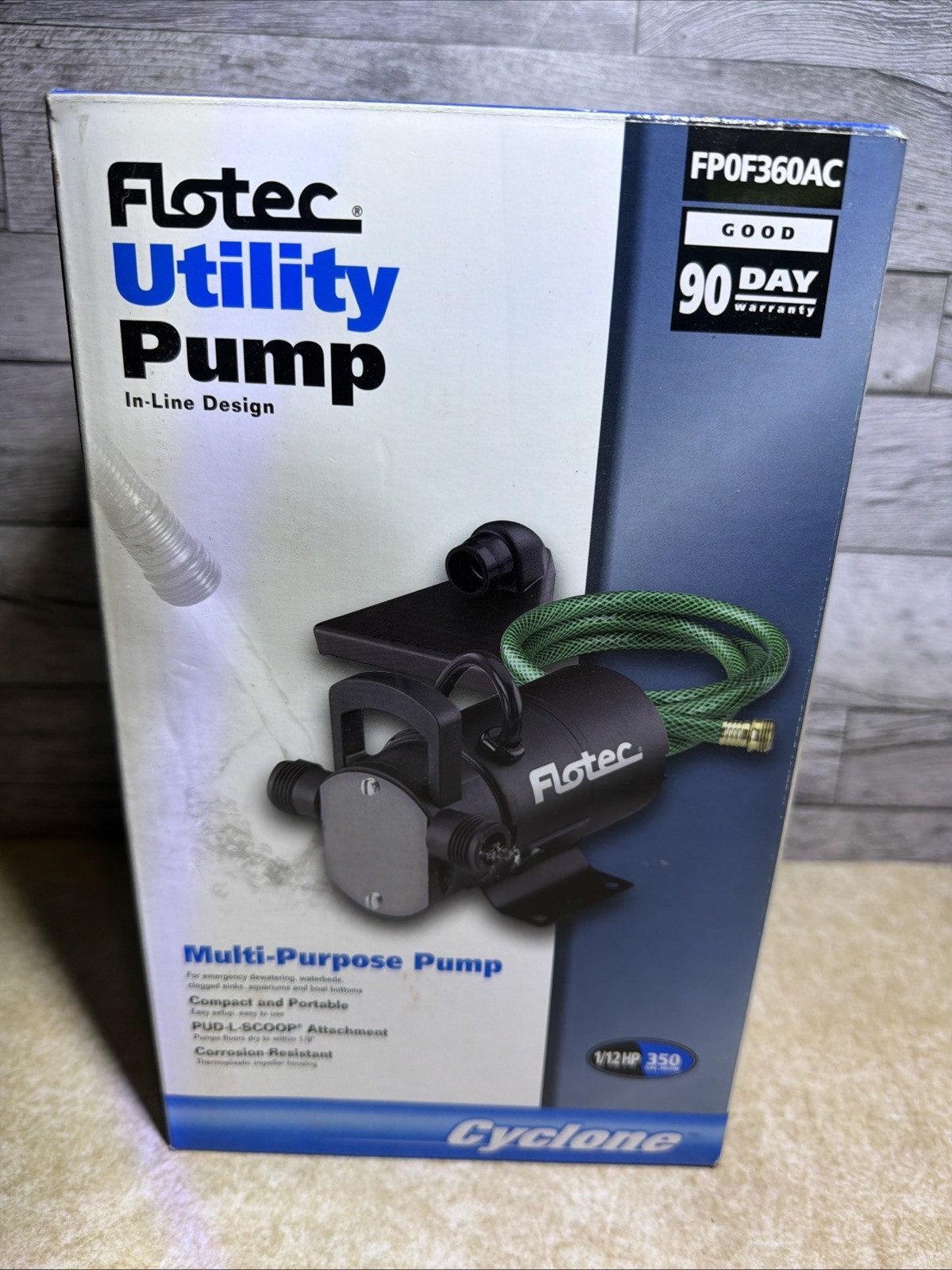 Flotec Cyclone FP0F360AC In-Line Multi-Purpose Utility Water Pump 1/12HP gallery