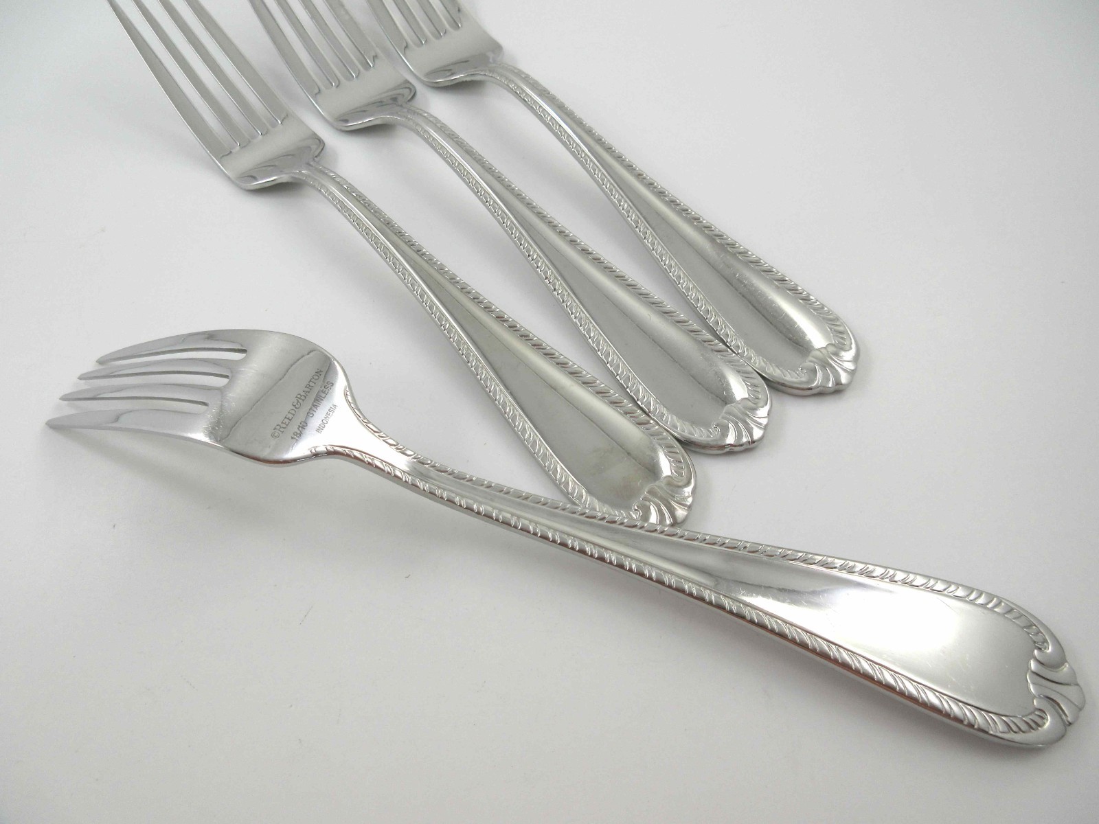 Reed & Barton DOMAIN - ROPE EDGE 4 Dinner Forks Glossy 18/10 Stainless Steel gallery