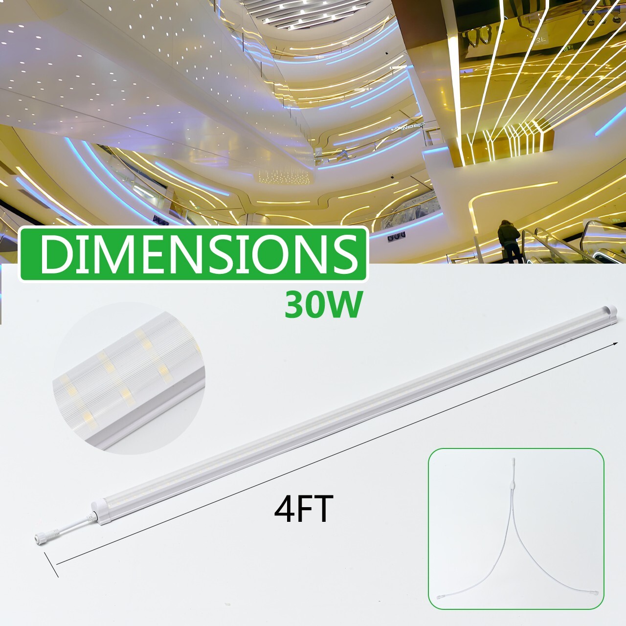 4 PACK LED Freezer Commercial Waterproof Tube Lights Supermarkets Freezer Cooler gallery
