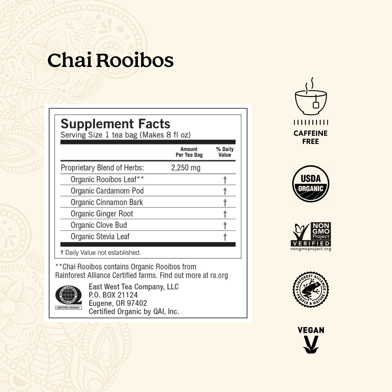 Yogi Tea - Chai Rooibos - Warming and Spicy Sweet - 6 Pack, 96 Tea Bags gallery