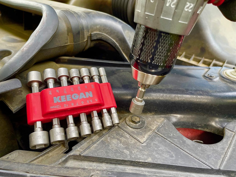 14 PCS Power Nut Driver Bit Set Quick Change MM & SAE Impact 1/4" Hex Shank USA gallery