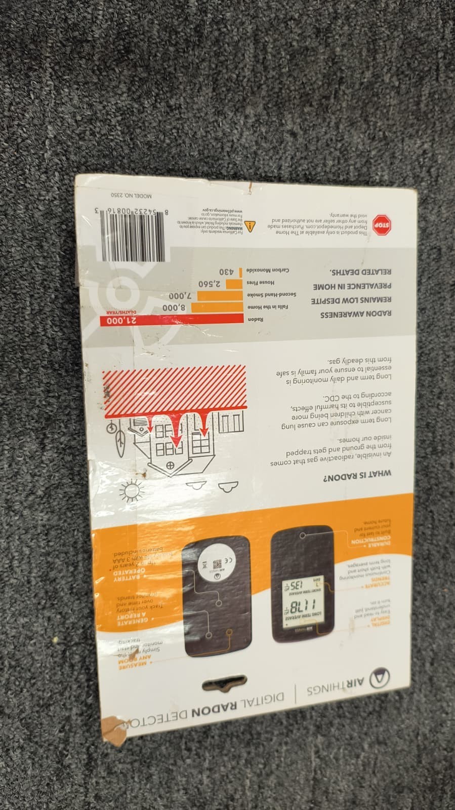 Digital Radon Detector Airthings 2350, OPEN BOX NEW - N4 gallery