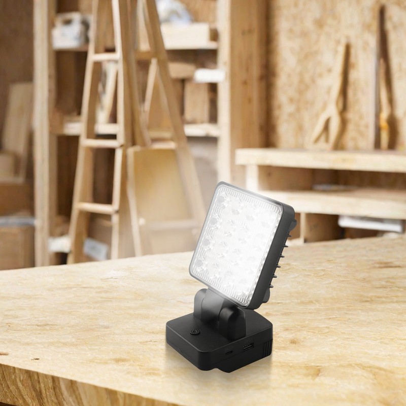 Easily Adjustable Cordless LED Work Light Compatible with For Batteries gallery