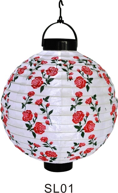 Solar Rose Flower Soji 10" Lantern LED Light Patio Decor Garden Outdoor Lamp gallery