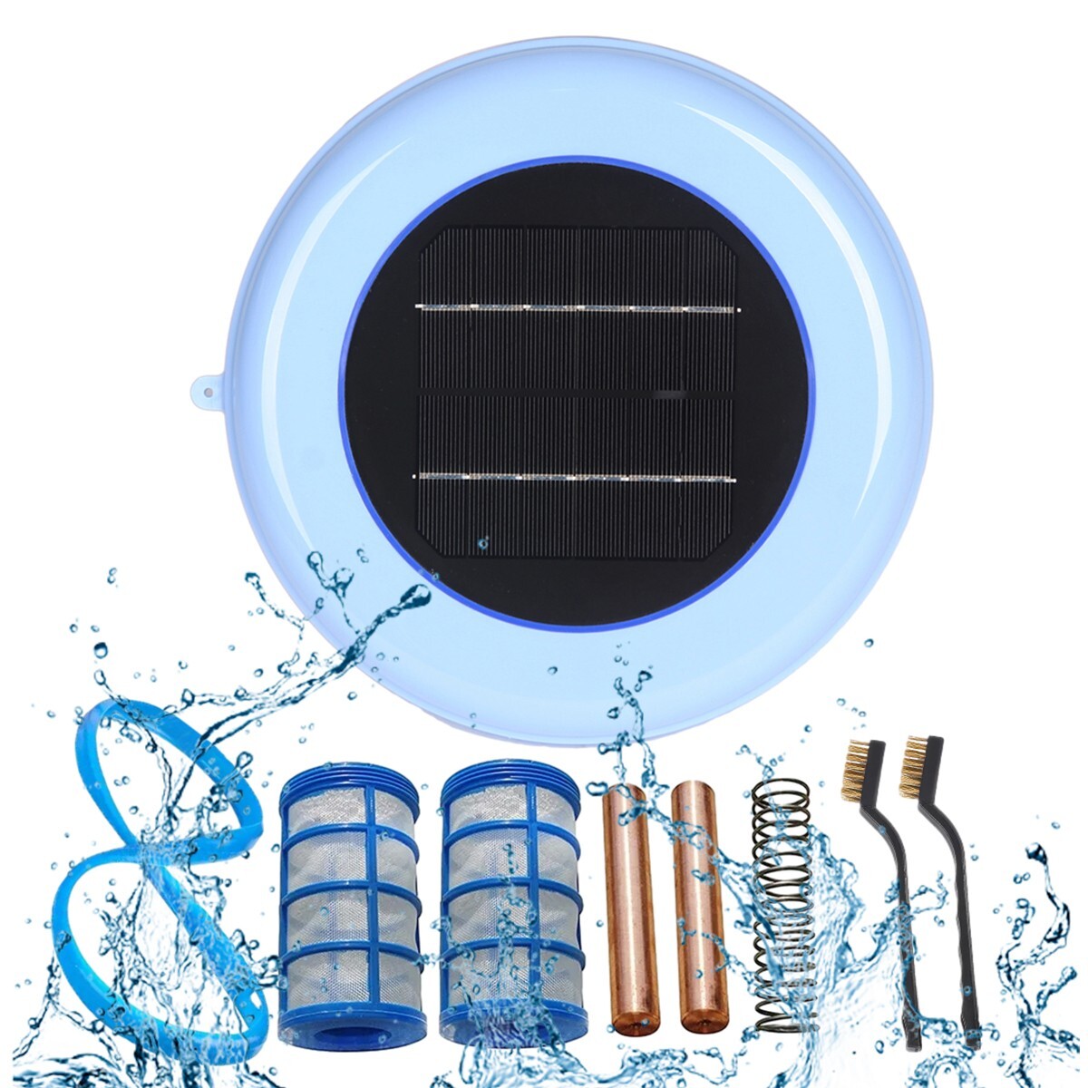 Solar Pool Ionizer,Cleaner,Purifier, Chlorine-Free Water,Covers up to 35,000 gal gallery