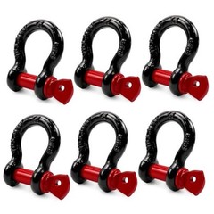 6 Pack D Ring Shackles for Rigging, 3.25 Ton /7165 Lbs Capacity Shackles 5/8″