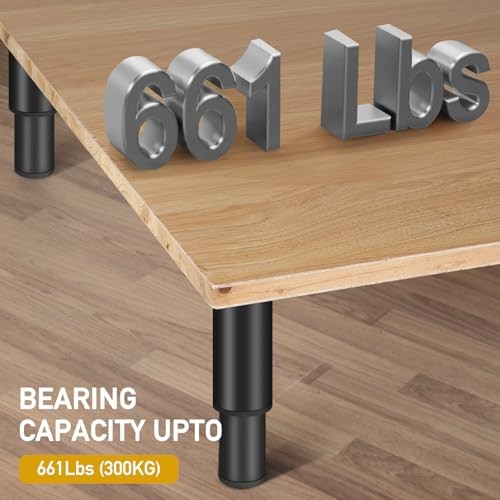 4 Piece Adjustable Height Slat Center Support Legs, Metal 7.08-11.81 Inches gallery