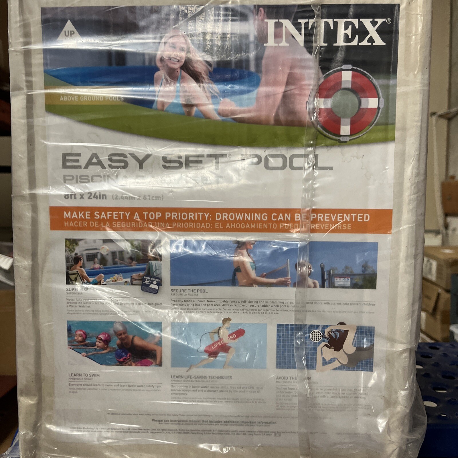 Intex 8 Ft X 24 In Easy Set Above Ground Swimming Pool -- 28107EH gallery