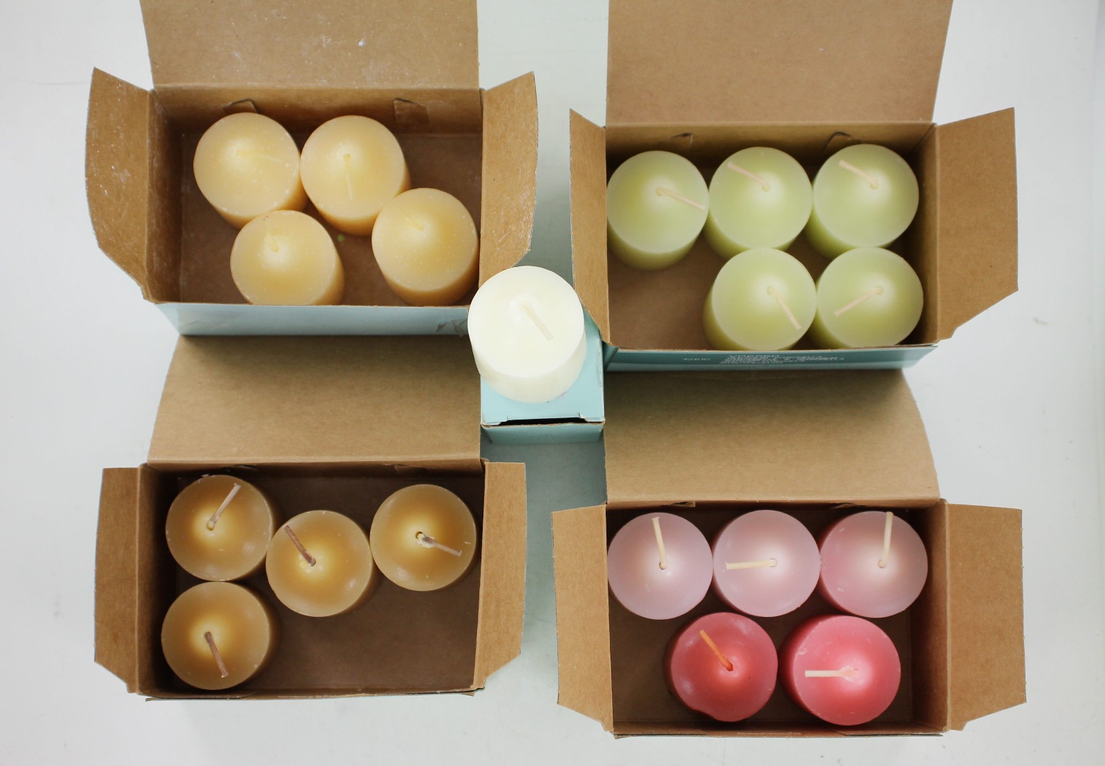 19 New PartyLite Votive Candles - Different Colors & Scents - Birthday Cake + gallery