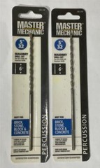 Master Mechanic 282 236 5/32″ Masonry 6″ Carbide Tip Percussion Drill Bit 2pks