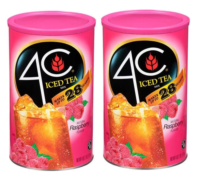 4C Raspberry Iced Tea Mix, 66.1 oz, 1 Ct (2-Pack) gallery