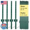 Toriexon Metal Fence Posts - 10 Pack 4.8 Ft Green Heavy Duty U Posts No Dig T gallery