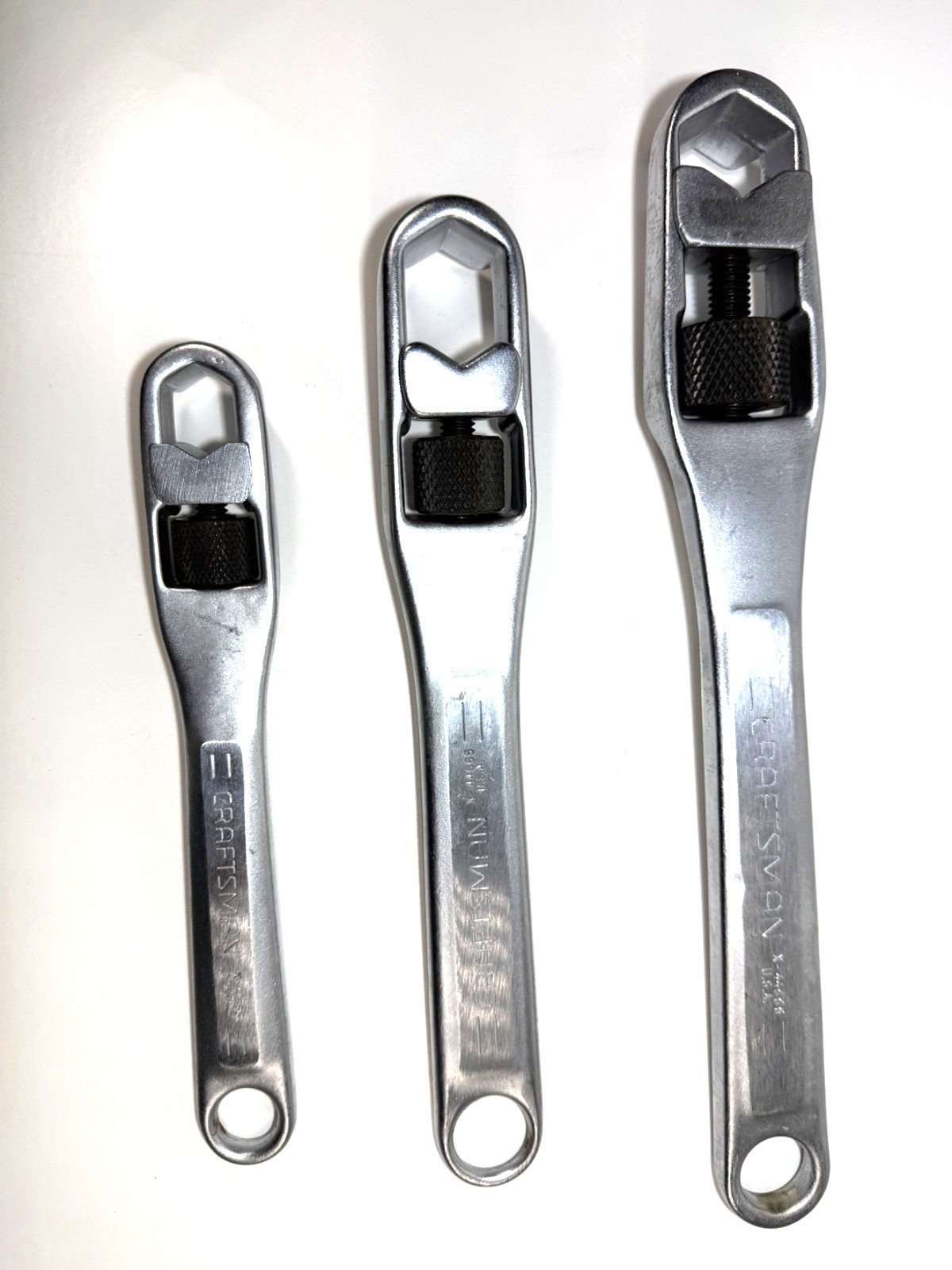 NOS Craftsman Adj. Box End Wrench Pocket Socket set of 3 X-44666- 44665 - 44663 gallery