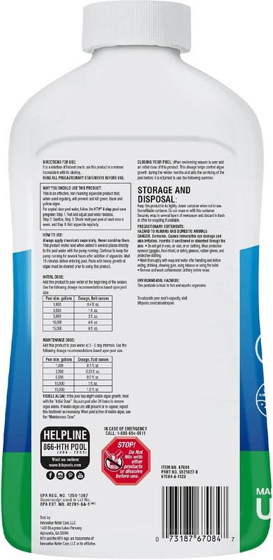 HTH 67084 Pool Care Algae Guard Advanced, All 32 fl oz (Pack of 1) gallery