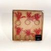 Tahari Napkin Rings Silver & Red Set 6 Classic Elegance New gallery