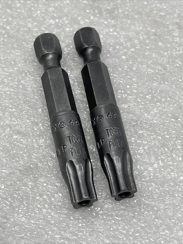 #40 Torx Tamper Insert Bits, 1/4” Hex Drive, USA, Apex 49-40IPRX, Lot Of (2)