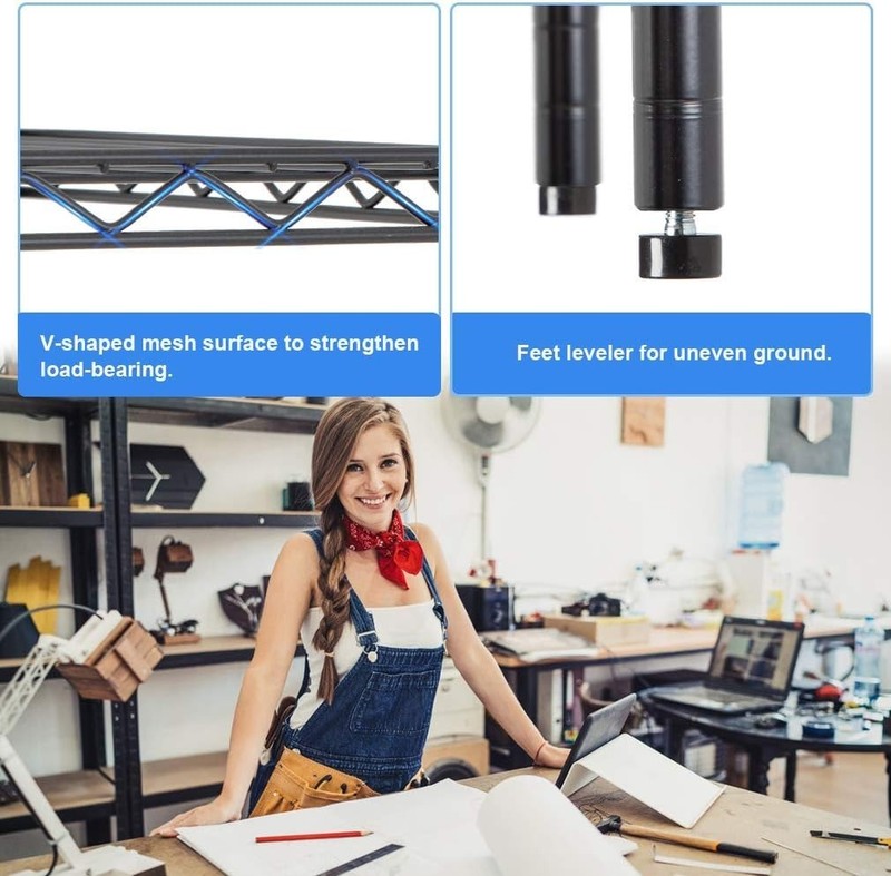 Space-Saving Black Wire Shelf | Adjustable Height, 1250 lbs gallery