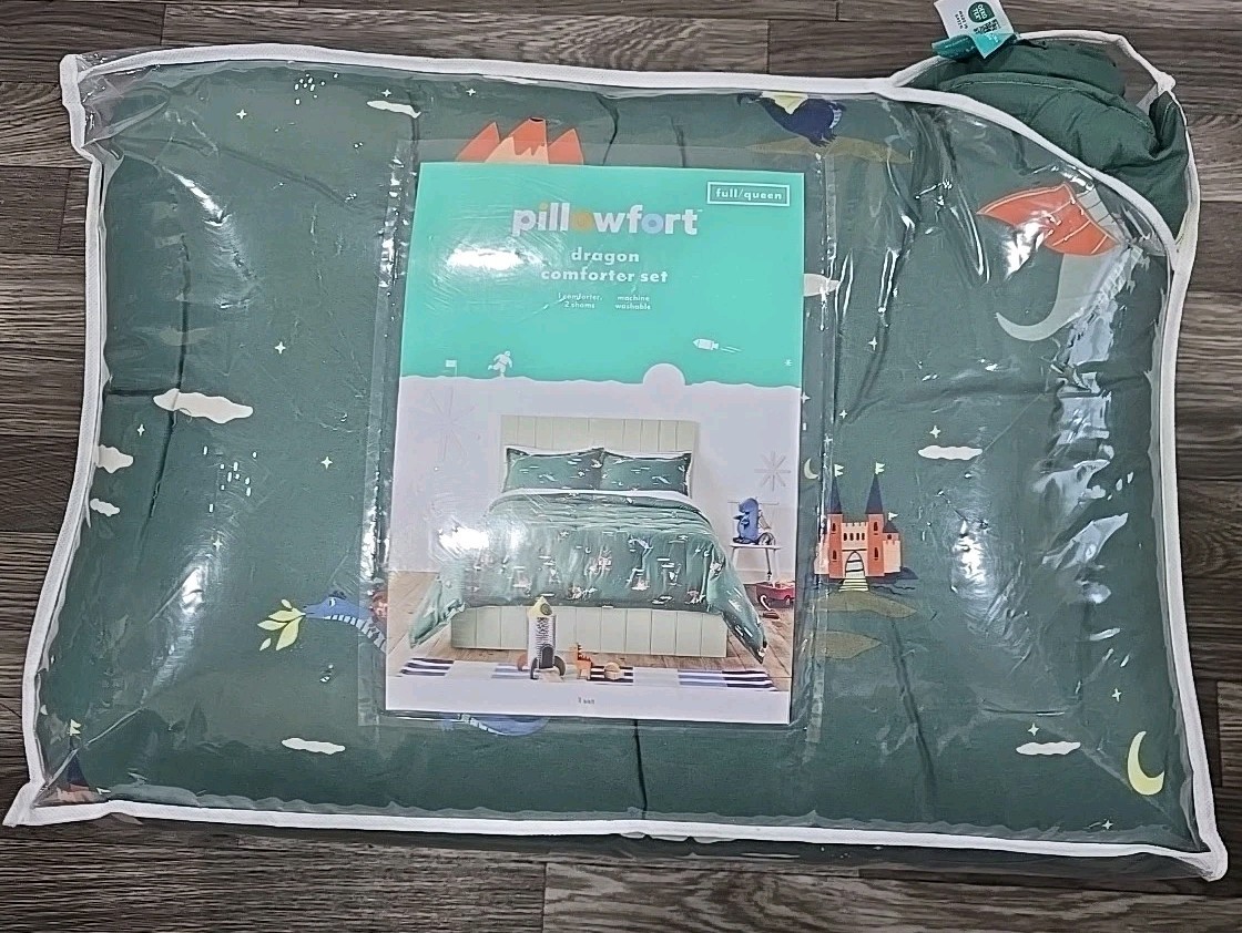 3 pc Pillowfort Dragon Full Comforter and Shams Set NIP gallery