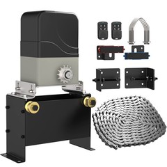 Blütezeit 1100lb Automatic Chain Sliding Gate Opener w/2 Remotes & 16.4ft Chain