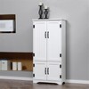 MDF Particleboard Storage Cabinet with 4 Doors White gallery
