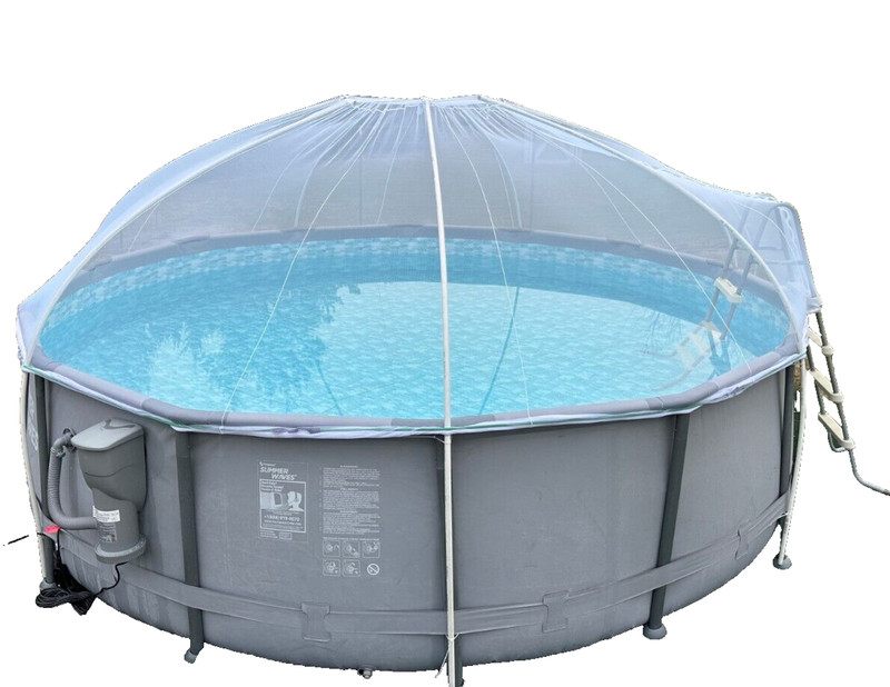 FLEXNET DOME Pool Net Covered Dome for 14’ to 15’ Diameter Above Ground Pools gallery