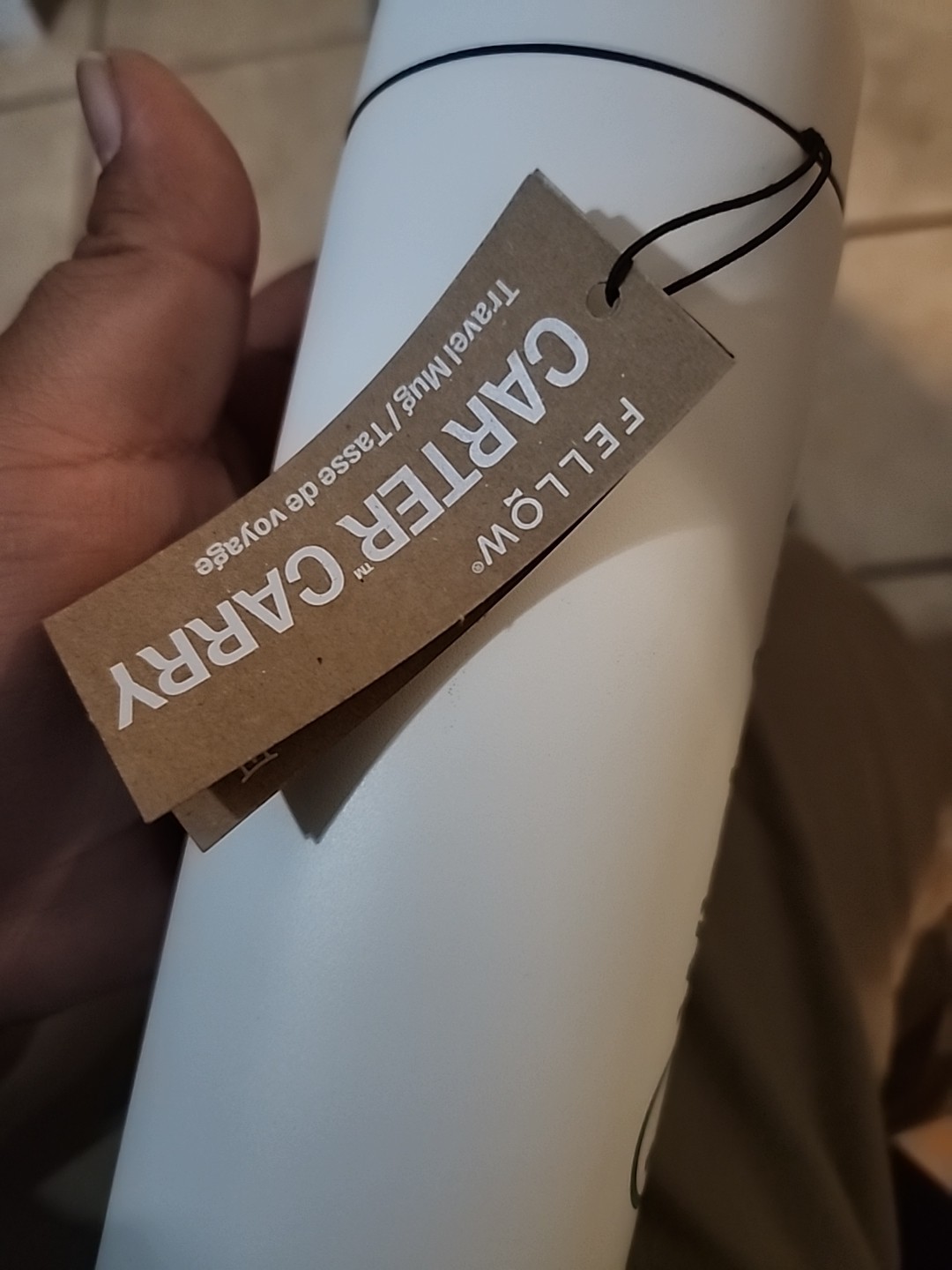 Fellow Carter Carry Travel Mug White / WhatsApp Print 20oz gallery