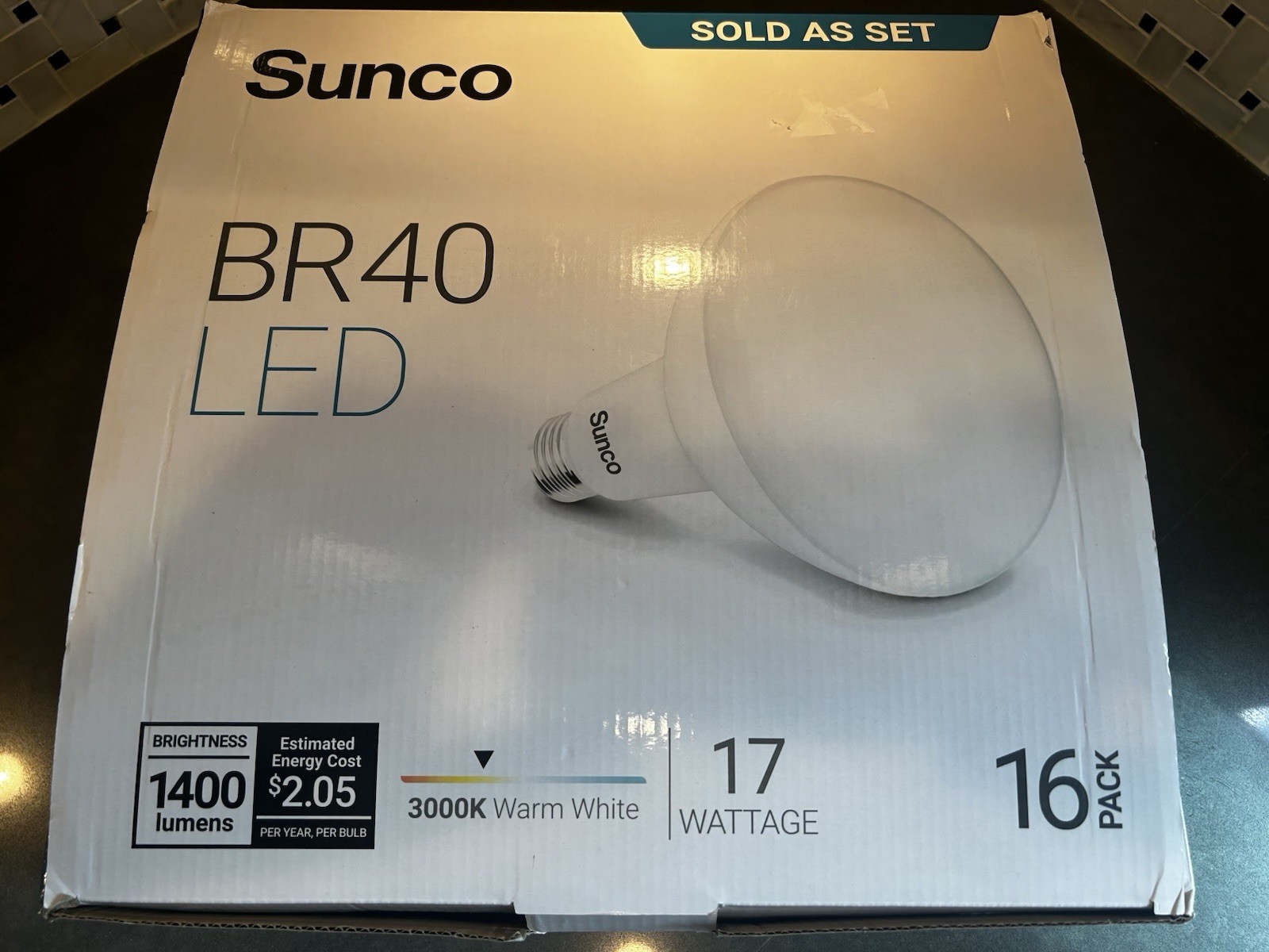 NOB 16 Pack BR40 LED Bulb 17W=100W Dimmable 3000K Warm White 1400lm Flood Light gallery