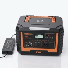 EBL 1000W Continuous Portable Power Station w/ Adapter