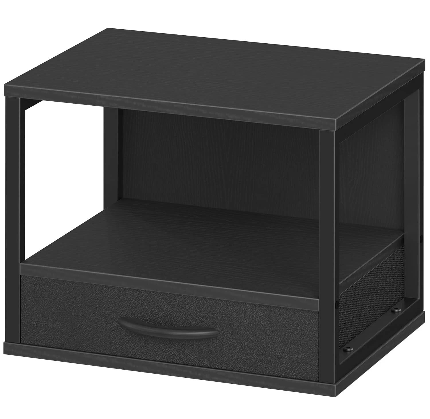 2-Tier Desktop Printer Stand with Drawer, Under-Desk Printer Table with Storage gallery