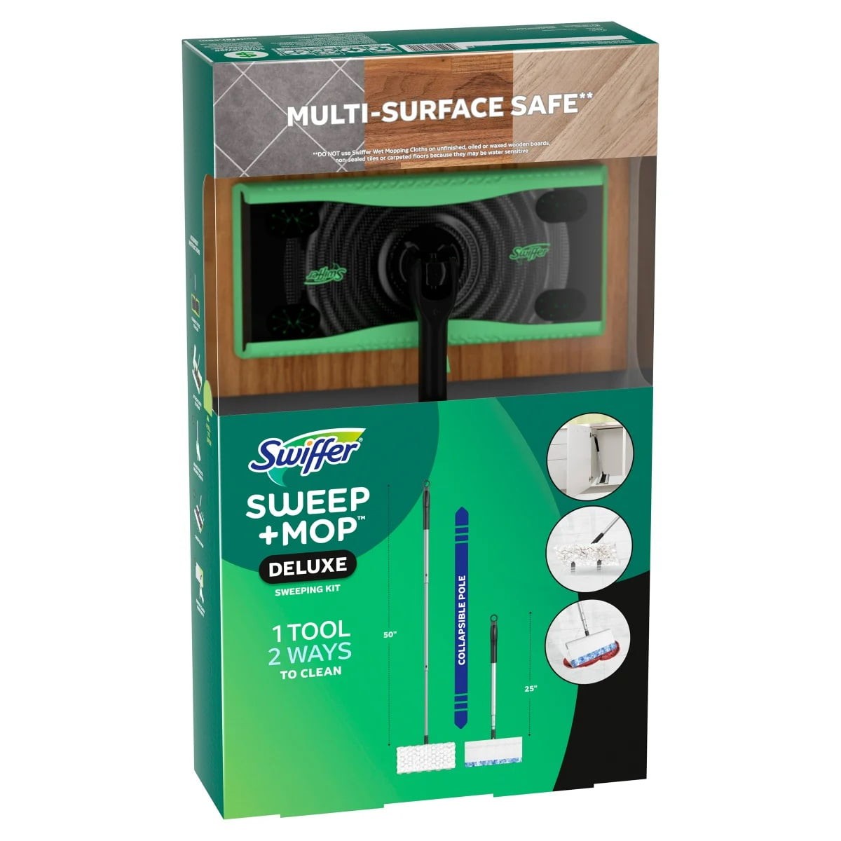 Swiffer, Sweep + Mop Deluxe Sweeping Kit | 1 Sweeper + 30 Refills gallery