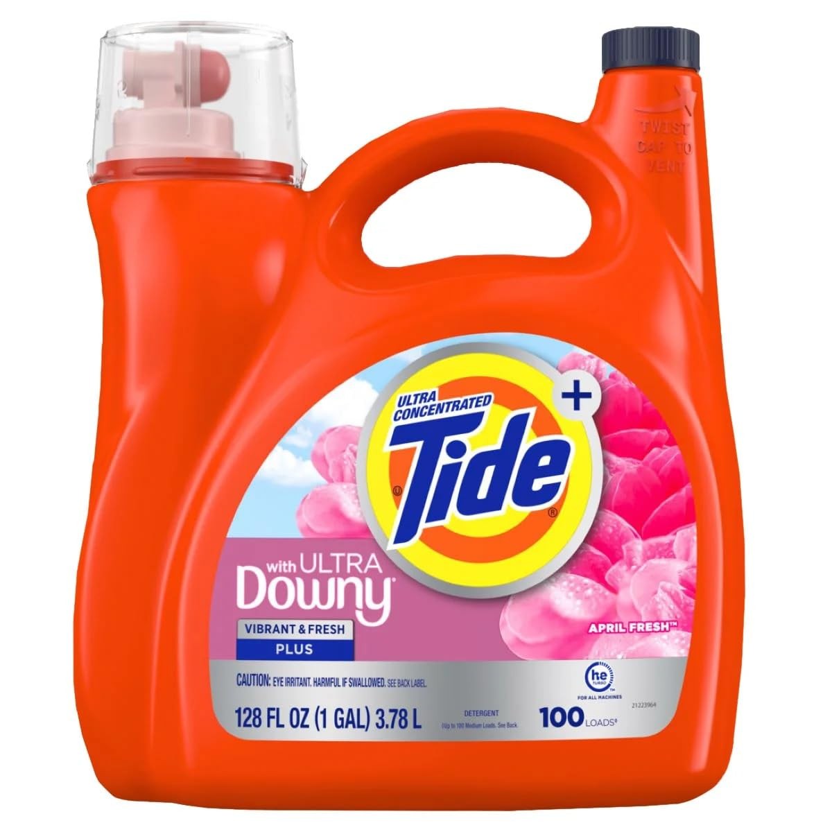 Tide Plus with Ultra Downy Laundry Detergent, April Fresh, 100 Loads, 128 Fl Oz gallery