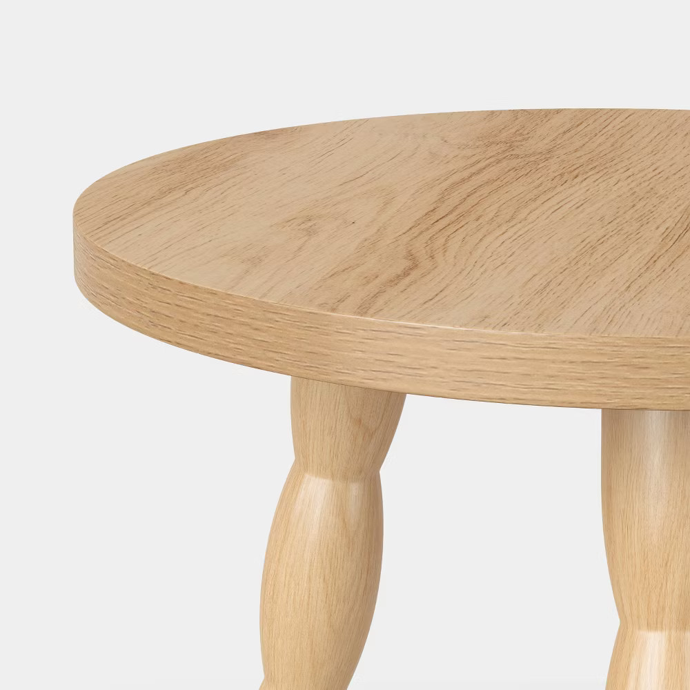 Bobbin Turned Wood Side Table Natural - Fully Assembled gallery