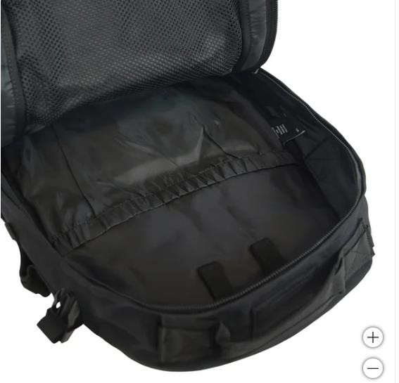 Highland Tactical Backpack Black Major Laptop Compartment Pockets Expandable 5