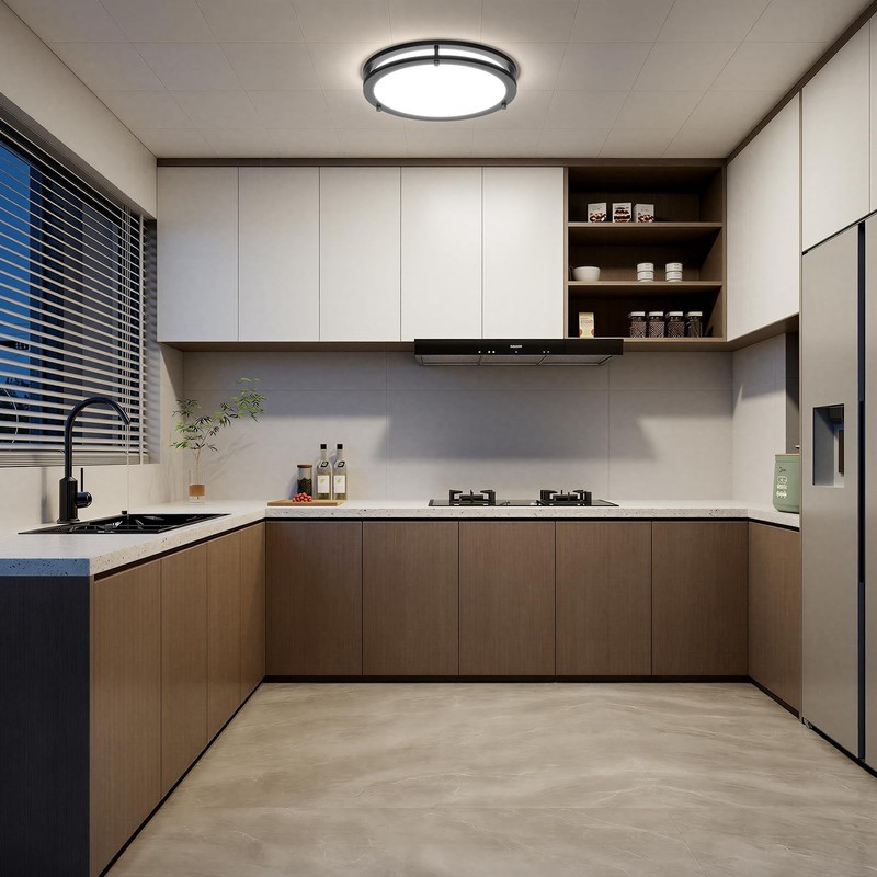 13" LED Ceiling Light Fixture with Remote, Dimmable, 24W, Adjustable 3000K-6000K gallery