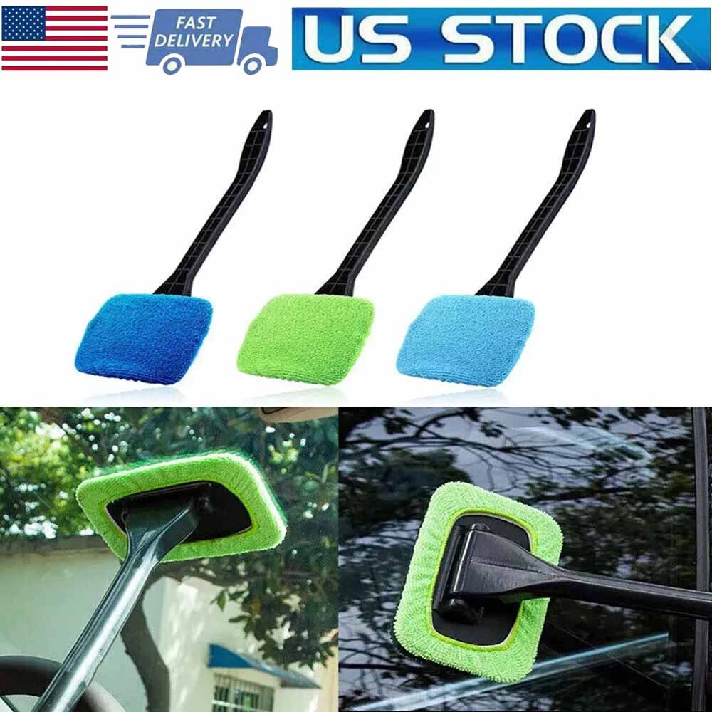 3 Pack Window Windshield Cleaning Tool Microfiber Car Wiper Cleaner Glass Brush gallery
