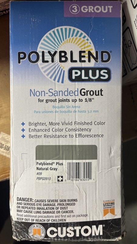 Custom Building Products PolyBlend Plus Non-Sanded Grout 10 lbs Natural Grey #09 gallery