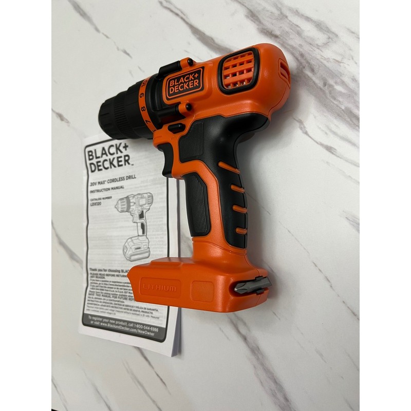 Black & Decker 20V MAX Cordless Drill LDX120 Tool Only with Manual Open Box gallery