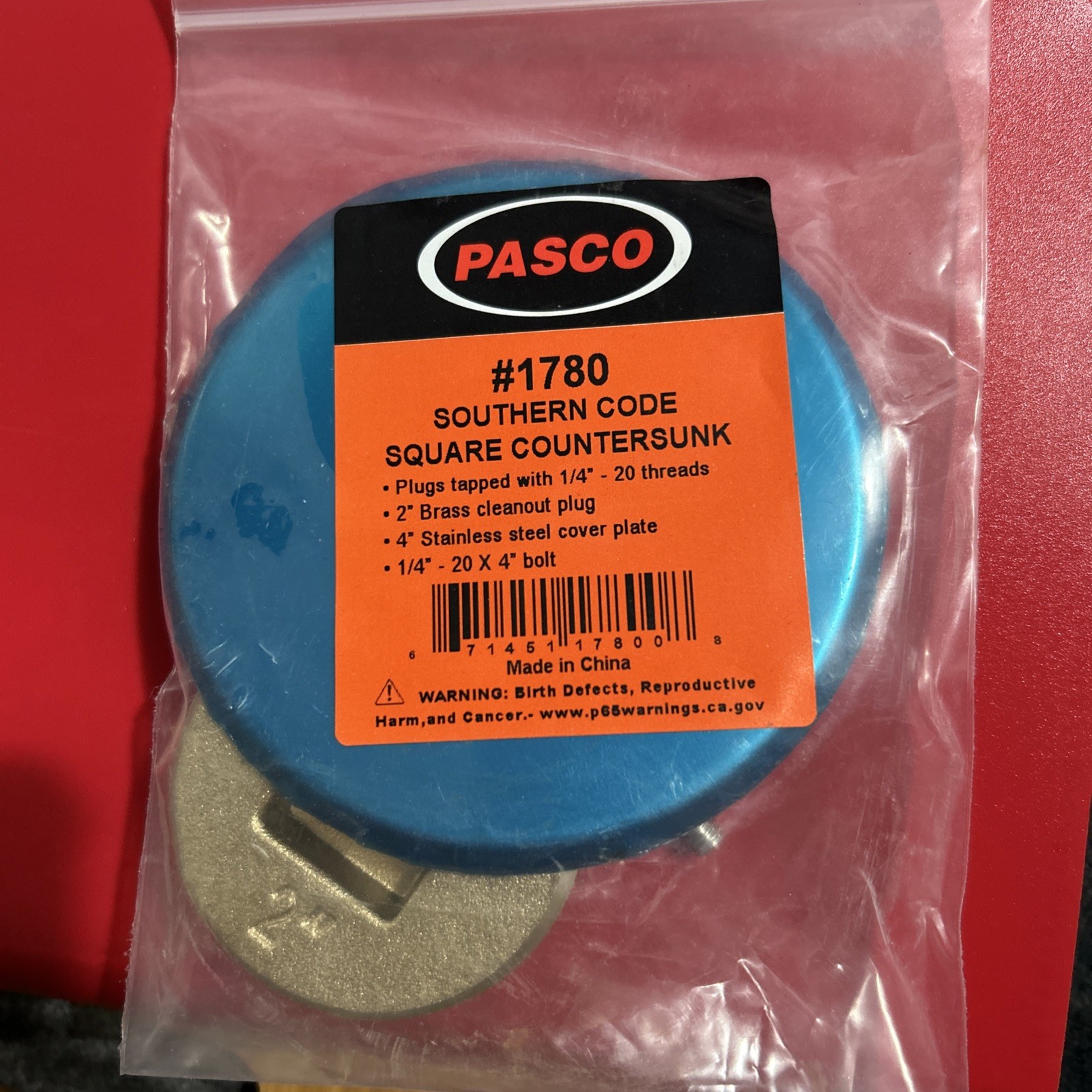 PASCO 1780 SOUTHERN CODE SQUARE COUNTERSUNK NEW!! FREE SHIPPING gallery