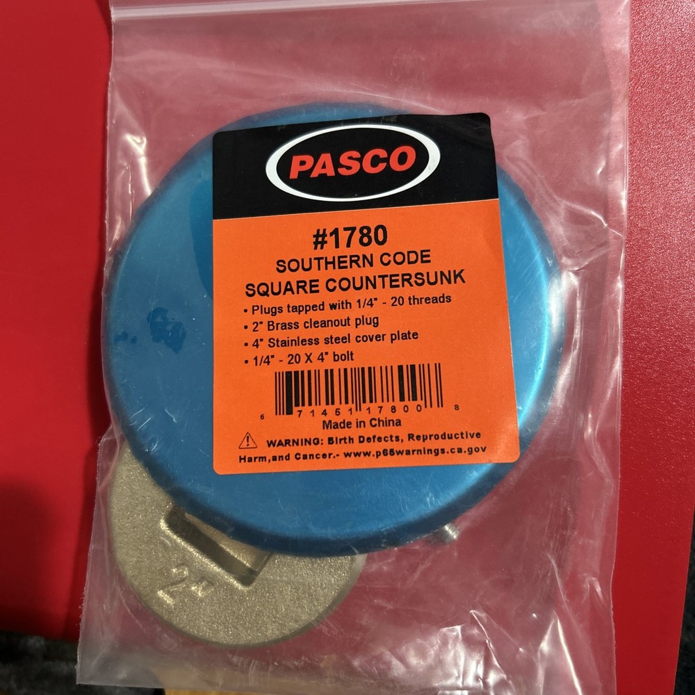 PASCO 1780 SOUTHERN CODE SQUARE COUNTERSUNK NEW!! FREE SHIPPING