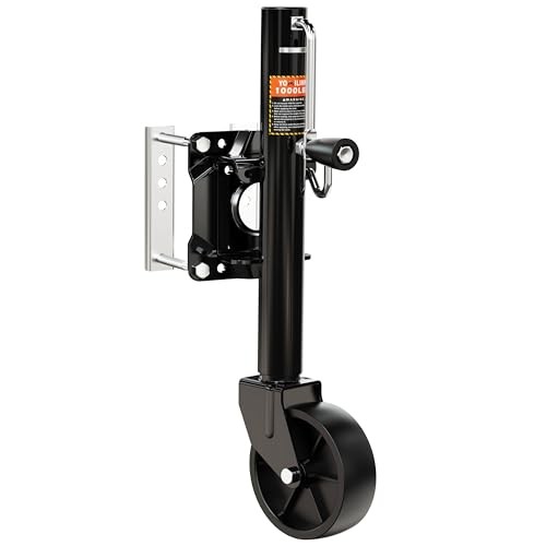 1000 lbs Trailer Jack with Wheel, Heavy Duty Swivel Boat Jack, 1000lbs Black gallery