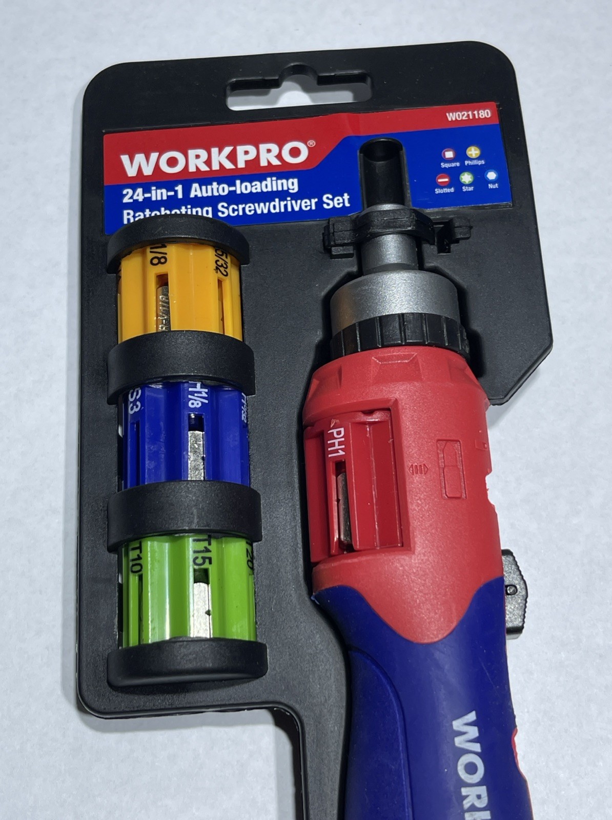 Workpro 24-in-1 Auto-Loading Ratcheting Screwdriver Set W021180 gallery