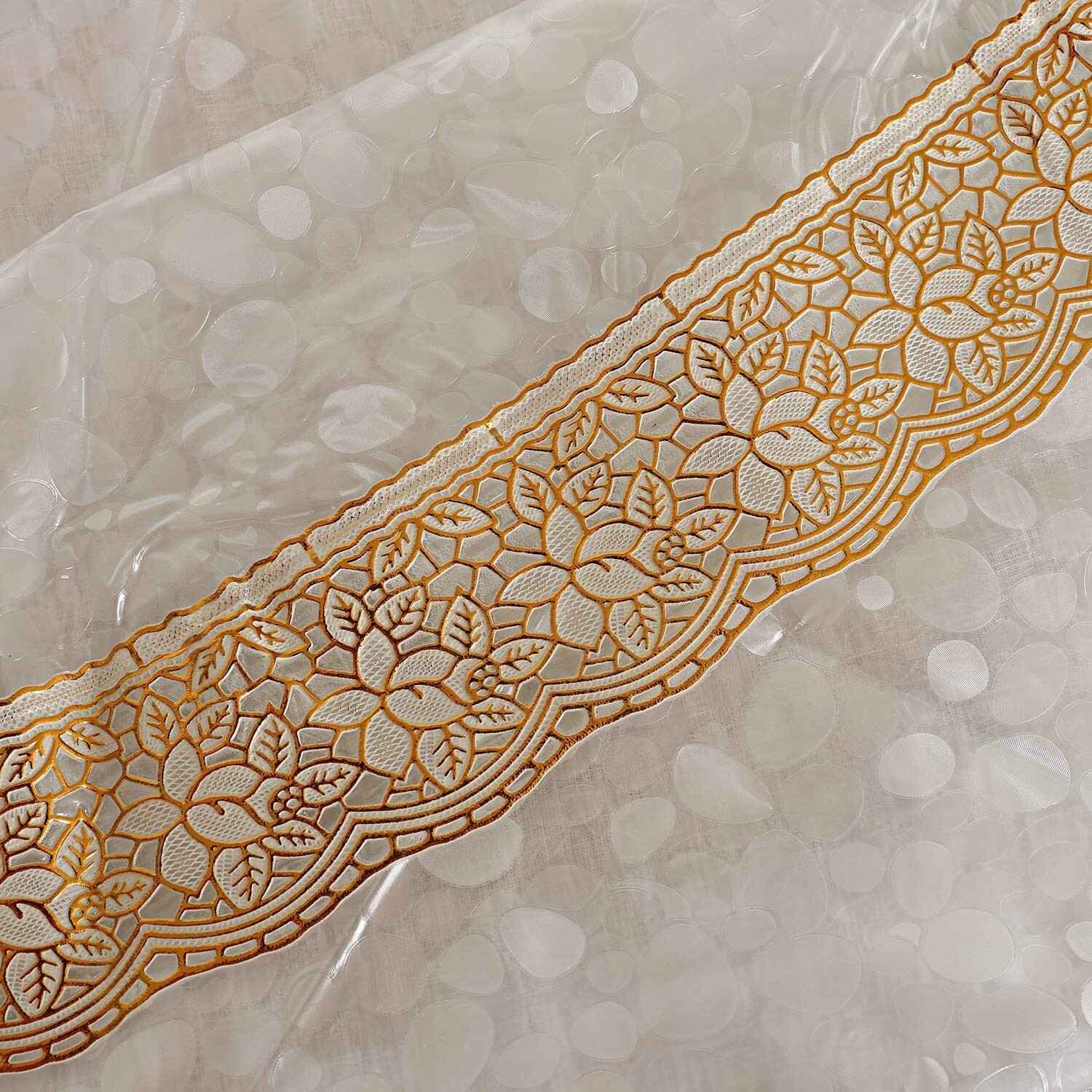 Dining Table Cover PVC Golden Lace Stone Print Table Cover Dining Table Cov gallery