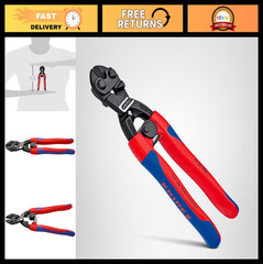 High Leverage CoBolt Cutter, Notch & Spring Design, Comfort Grip Handles, 200mm