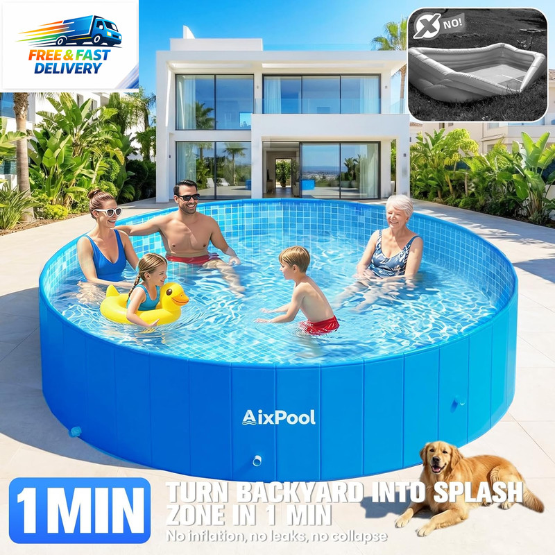 2026 Large Foldable Pool,Non-Inflatable Pool for Adult,Foldable Swimming Pool,Pl gallery