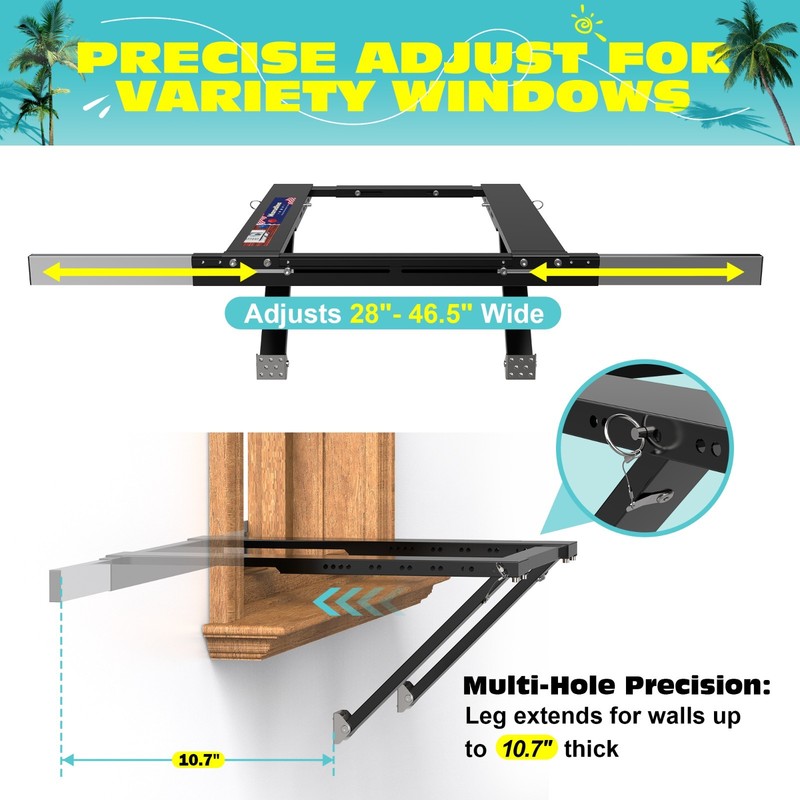 No-Drill Window AC Bracket,Adjustable Heavy-Duty Air Conditioner Support Bracket gallery